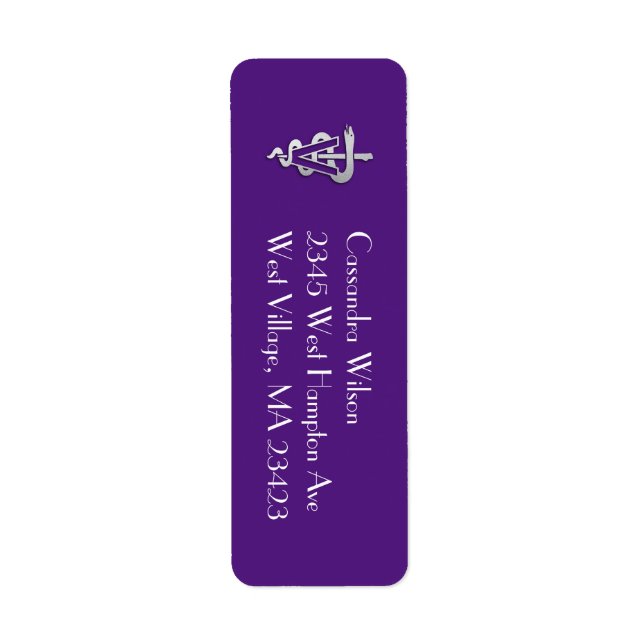 Veterinarian Graduation Purple Silver (Front)