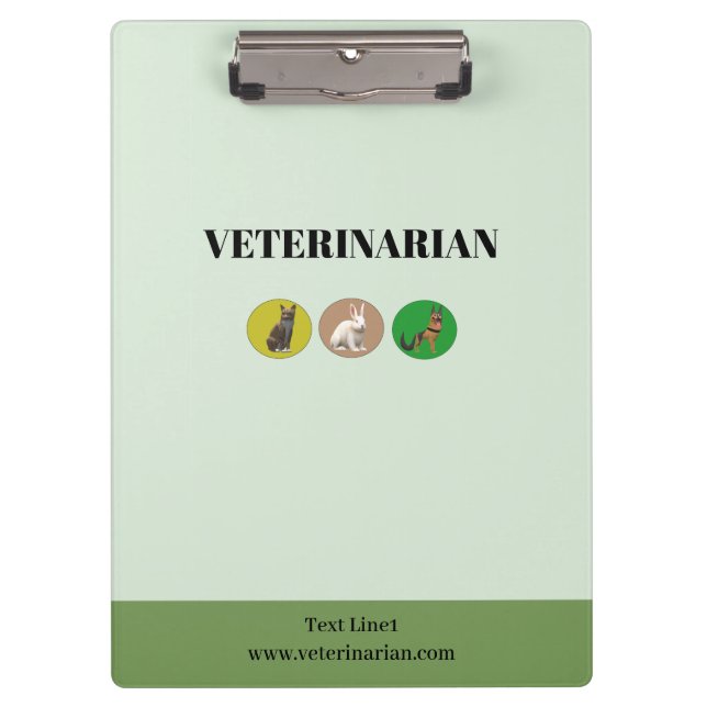 Veterinarian Green Clipboard (Front)