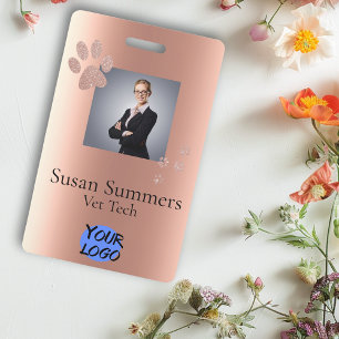 Veterinarian Groomer Pet Dog Cat Business ID Badge