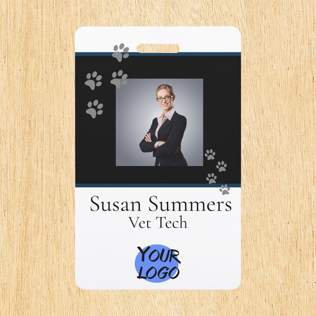 Veterinarian Groomer Pet Dog Cat Business ID Badge (Creator Uploaded)