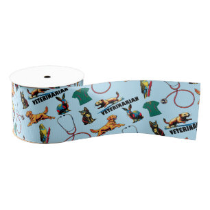 Veterinarian grosgrain ribbon