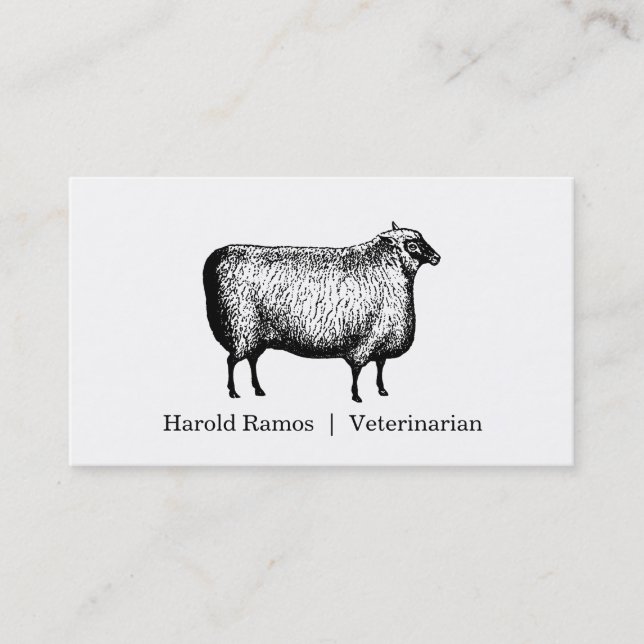 Veterinarian Large Animals And Livestock Business Card (Front)