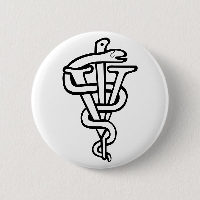 Veterinarian logo 6 cm round badge (Front)
