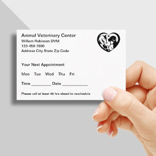 Veterinarian Medical Appointment Business Cards