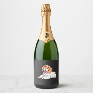 Veterinarian Medical Receptionist Sparkling Wine Label