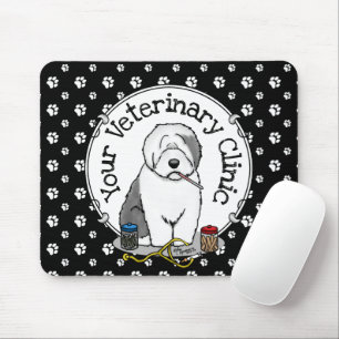 Veterinarian Old English Sheepdog Gray 1 Cute Vet Mouse Mat