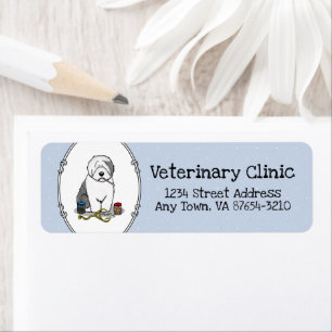 Veterinarian Old English Sheepdog Grey 1 Cute Vet