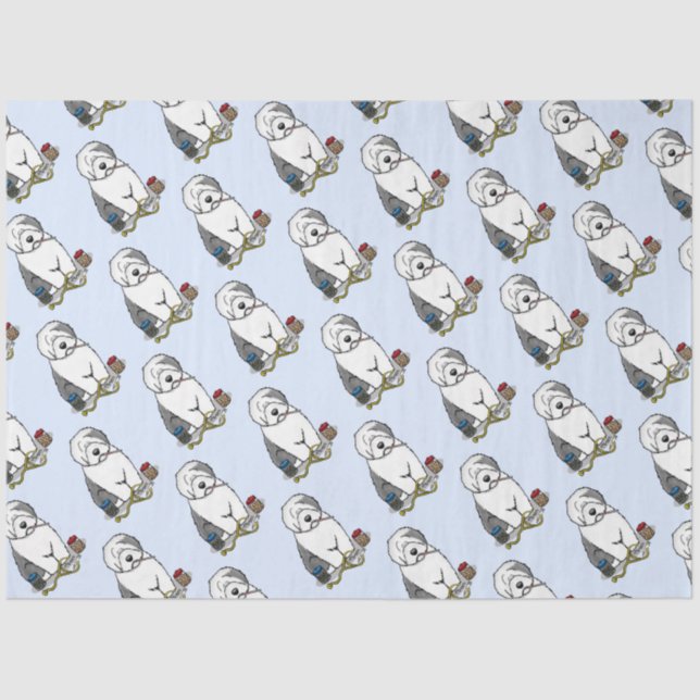 Veterinarian Old English Sheepdog Grey 1 Cute Vet Tissue Paper (Front)