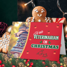 Veterinarian on Christmas Paw Cat and Dog Holiday