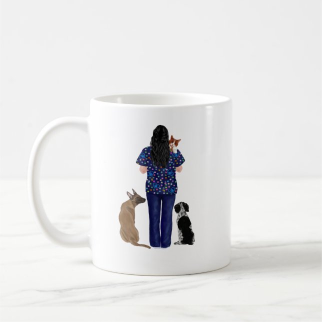 Veterinarian or vet tech at the office coffee mug (Left)