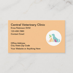 Veterinarian Pastel Color Business Cards
