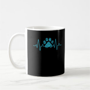 Veterinarian Paw Heartbeat Love Animals Vet Tech Coffee Mug
