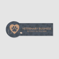 Veterinarian Paws Heart Stethescope Pet Navy