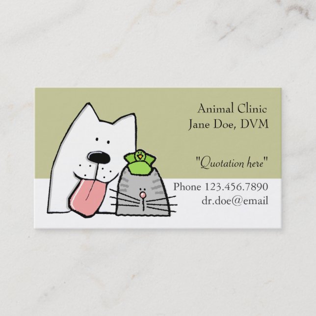 Veterinarian, Pet Care Pro, Customise Business Card (Front)