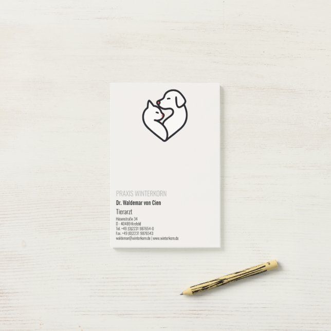 veterinarian post-it notes (On Desk)