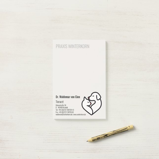 veterinarian post-it notes (On Desk)