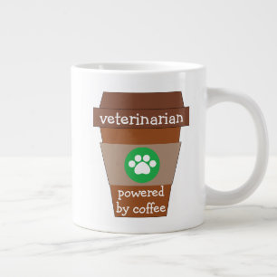 Veterinarian Powered By Coffee Large Coffee Mug