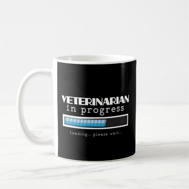 Veterinarian Progress Funny Vet Graduation Gift Coffee Mug (Left)