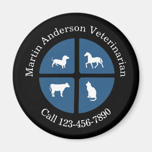 Veterinarian Promotional Bulk Business Magnets