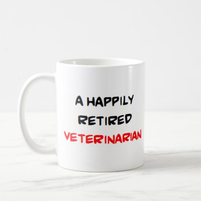 veterinarian retired coffee mug (Left)