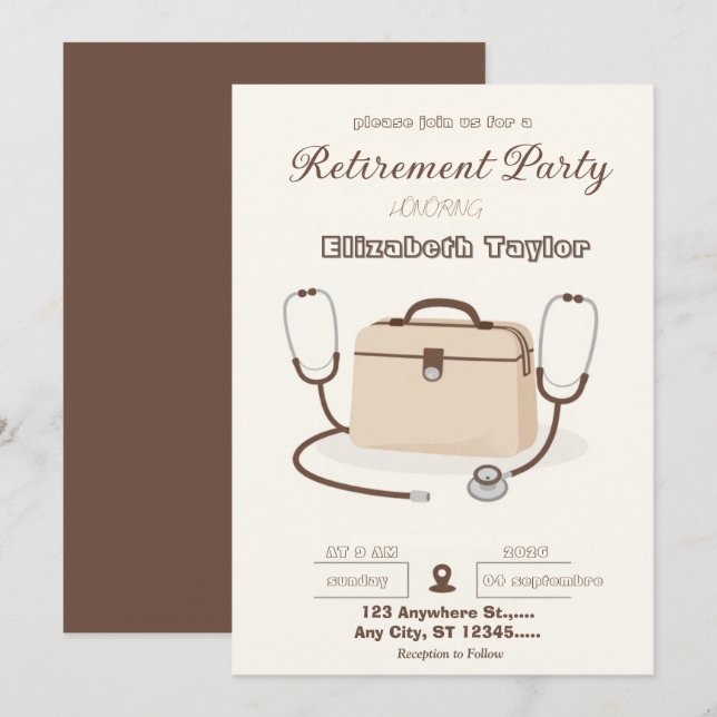 Veterinarian Retirement Party Invitation (Front/Back)