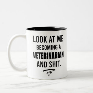 Veterinarian Shirt Funny Vet Graduation Gift Shirt Two-Tone Coffee Mug