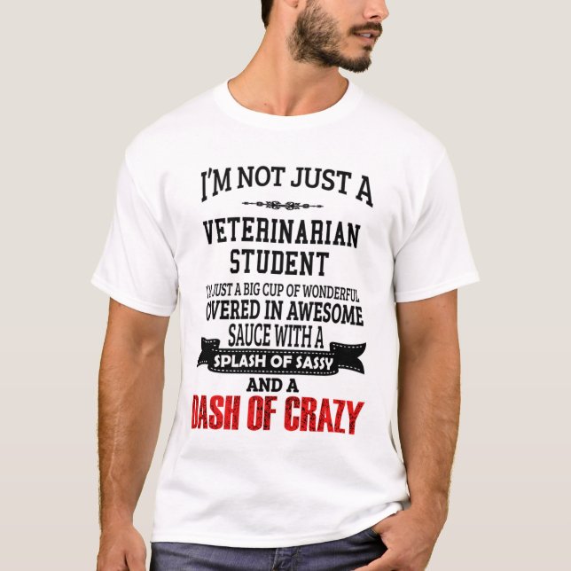 Veterinarian Student T-Shirt Gift/Present, Funny (Front)