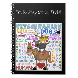 Veterinarian-Subway Art Vet Terms Notebook