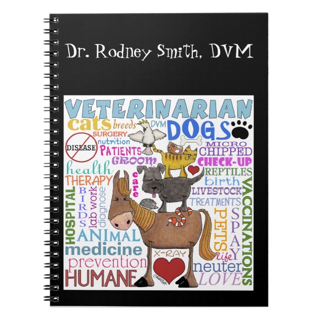 Veterinarian-Subway Art Vet Terms Notebook (Front)