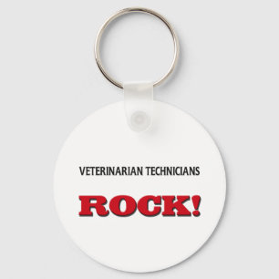 Veterinarian Technicians Rock Key Ring