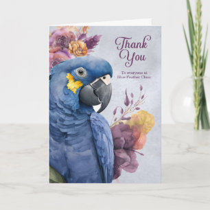 Veterinarian Thank You Hyacinth Macaw Parrot Name Card