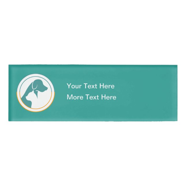 Veterinarian Theme Staff Name Tags (Front)