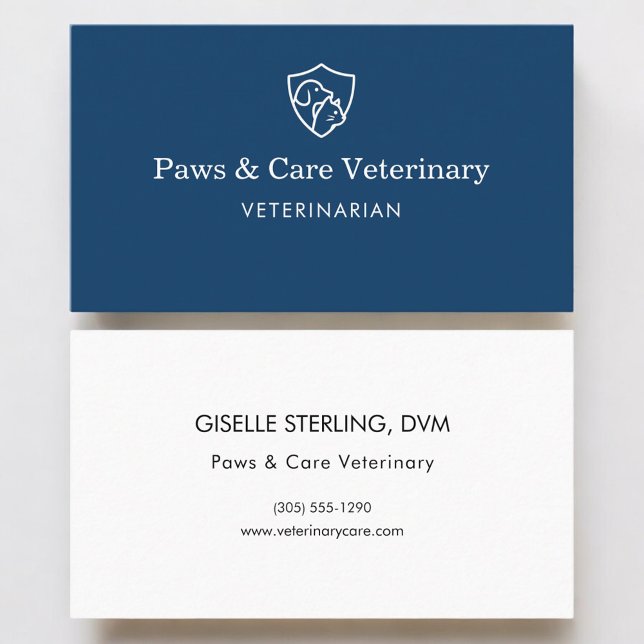 Veterinarian Vet Pet Office  Business Card (Creator Uploaded)