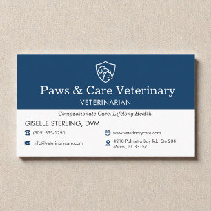 Veterinarian Vet Pet Office Business Card