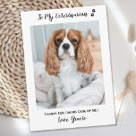 Veterinarian Vet Tech Pet Photo Veterinary  Thank You Card<br><div class="desc">Say 'Thank You' to your wonderful veterinarian with a cute personalised pet photo card from the dog! "To My Veterinarian... Thanks for taking care of me!" Personalise with the dog's name & favourite photo. Personalise the inside with your special message or delete to handwrite. This Veterinary medicine professional card is...</div>