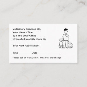 Veterinarian Veterinary Office Appointment Cards