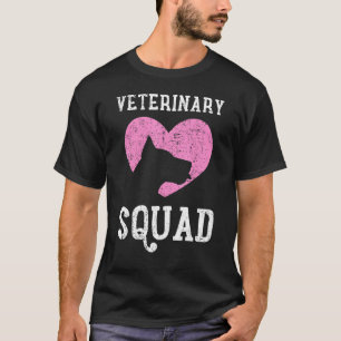 Veterinarian Veterinary Squad Vet Tech Vintage Gif T-Shirt