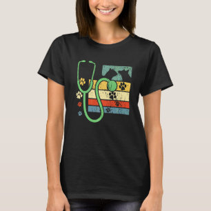 Veterinarian Veterinary Technician I Paw Print Ste T-Shirt