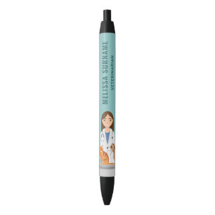 Veterinarian Woman Vet Clinic Pet Animal Doctor Black Ink Pen