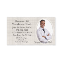 Veterinarian Your Photo Business Card