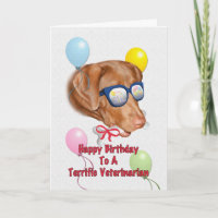 Veterinarian's Birthday Card with Lab Dog