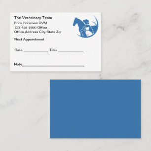 Veterinary Animal Doctor Appointment Cards