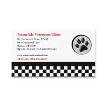Veterinary Animal Paw Logo Chequerboard