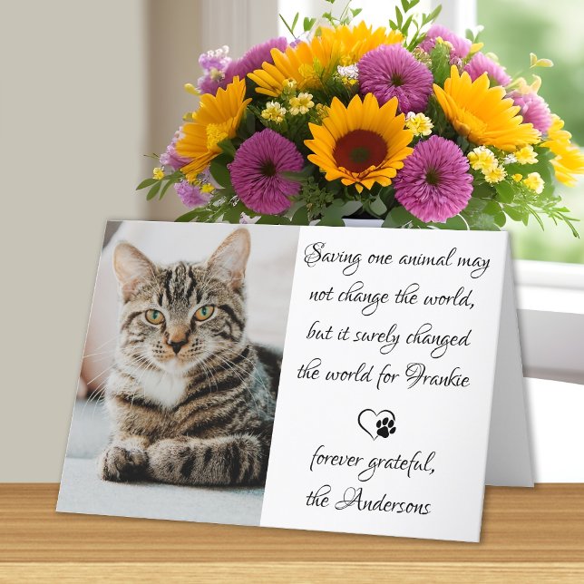 Veterinary Appreciation Pet Photo Veterinarian Thank You Card (Creator Uploaded)