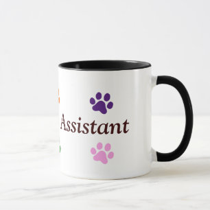 Veterinary Assistant-Colourful Paw Prints Mug