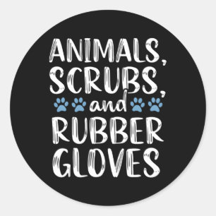 Veterinary Assistant Vet Tech Animal Classic Round Sticker