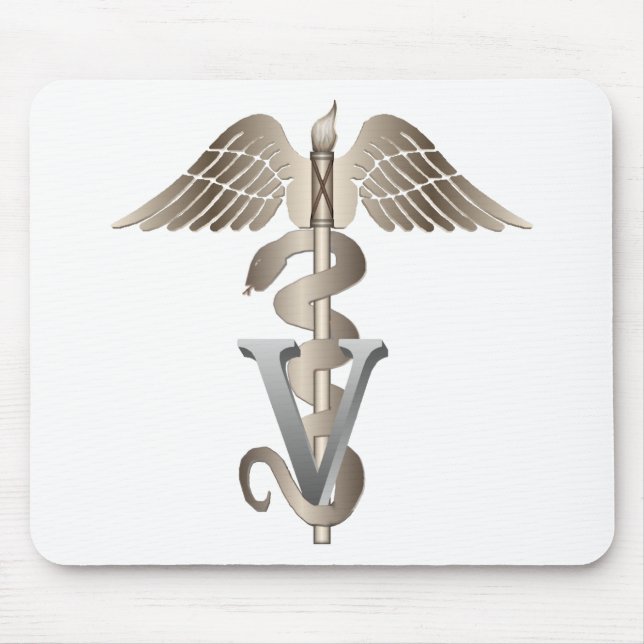 Veterinary Caduceus Mouse Mat (Front)