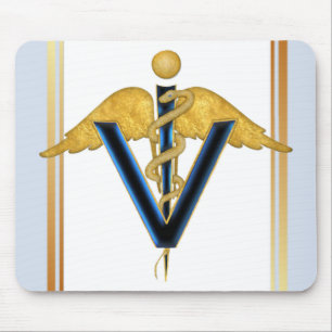 Veterinary Caduceus Mouse Mat