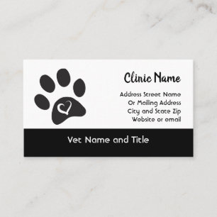 Veterinary Clinic Business Card Template