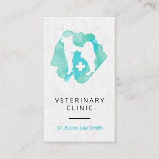 Veterinary Clinic Cross Veterinarian Business Card